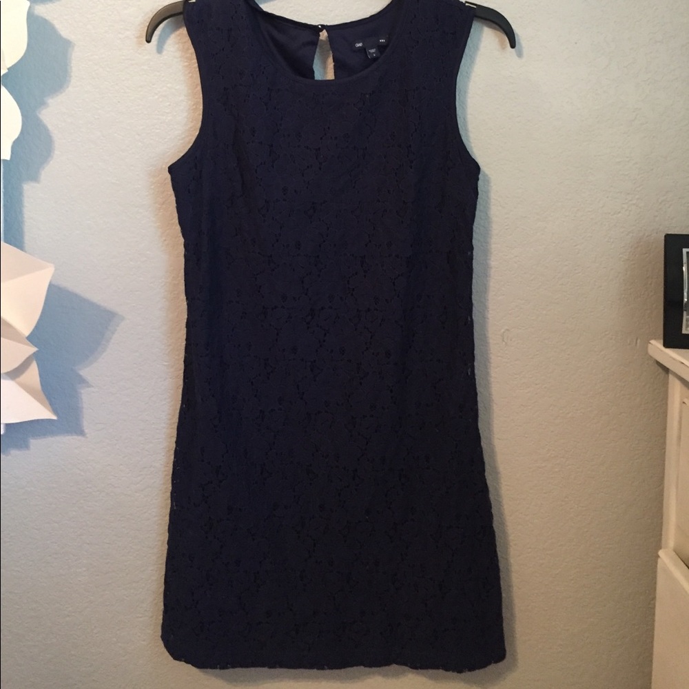 Gap Navy Lace Shift Dress