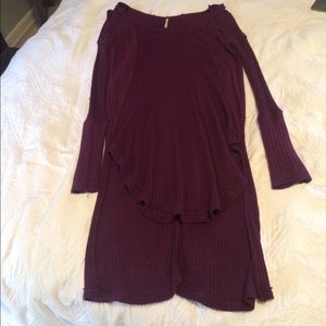 Maroon Free People Sweater