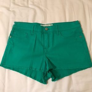 Abercrombie & Fitch high rise green shorts