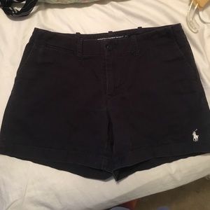 Navy polo shorts
