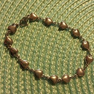 Sterling silver heart bracelet