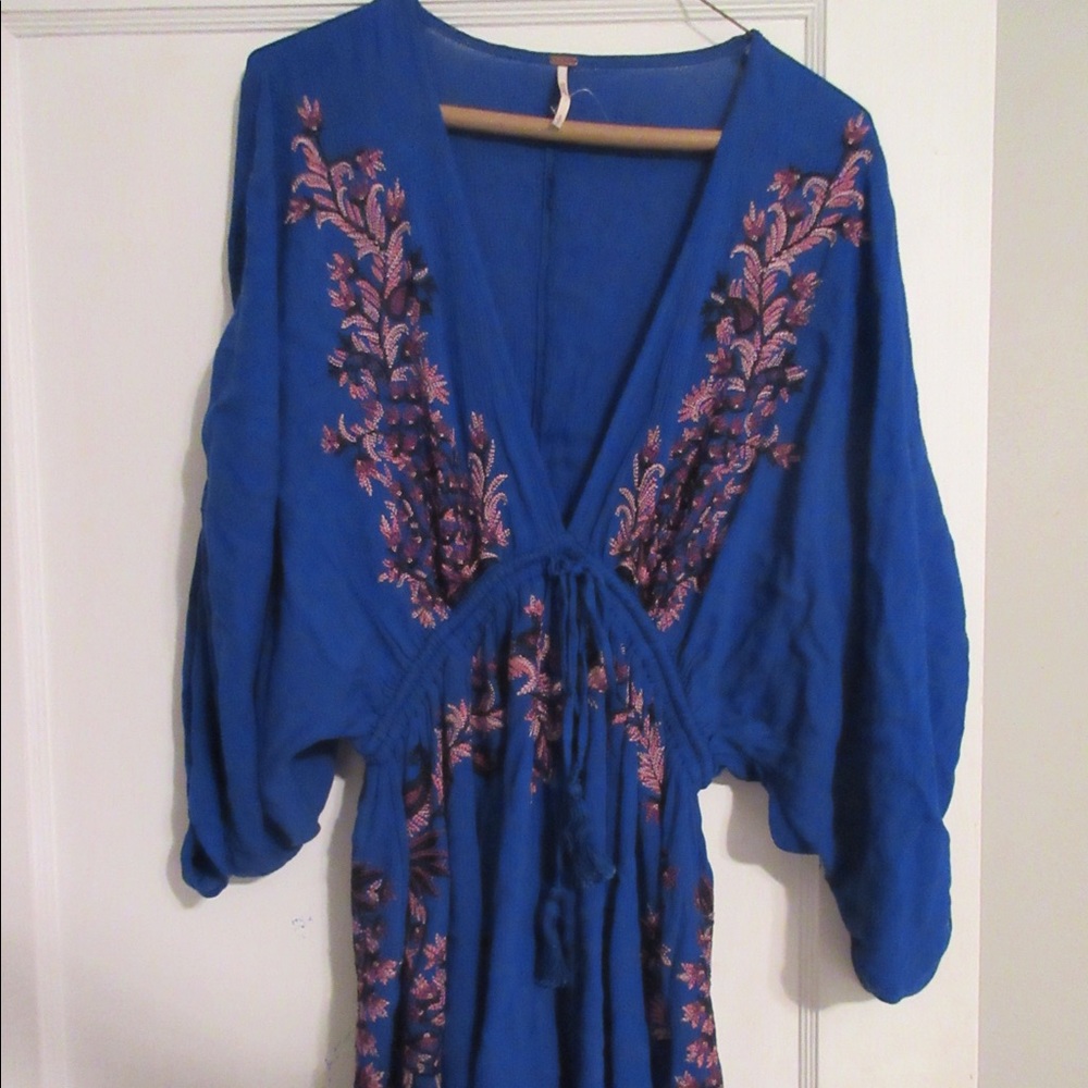 Free people boho blue dress