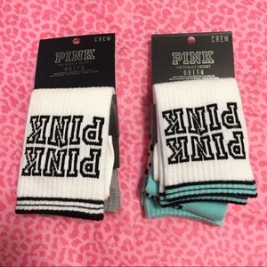 PINK Victoria's Secret Crew Socks x 2