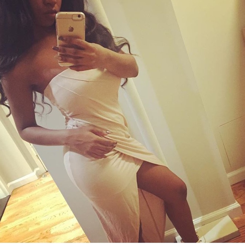 Strapless maxi dress