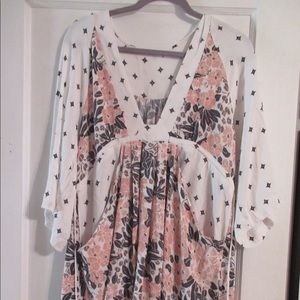 Free People Ivory Combo Dress