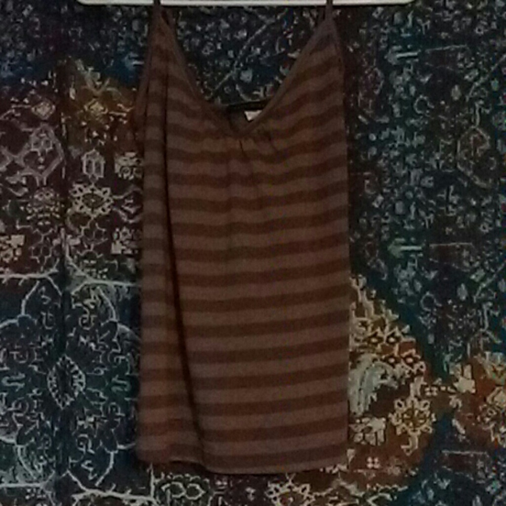 Striped Skinny Strap Tank Top