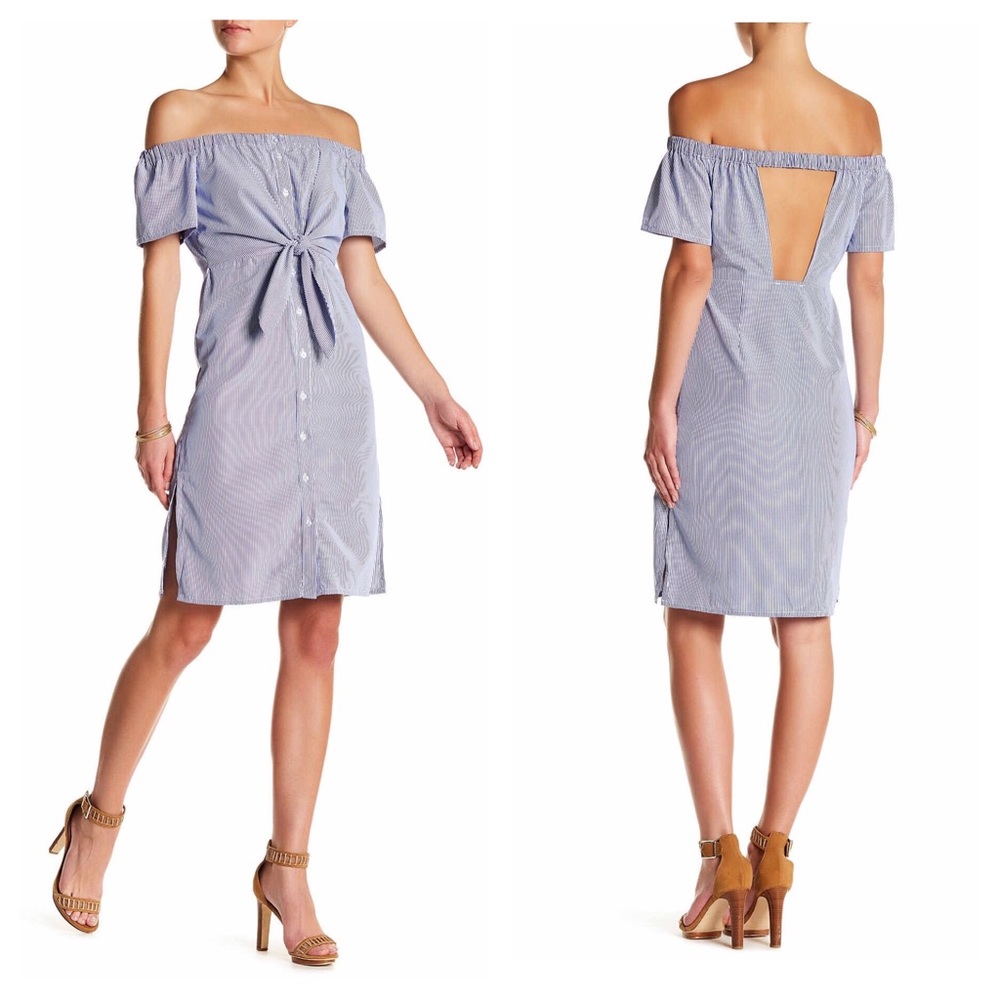 Nautical Strapless Dress - Picture 1 of 4