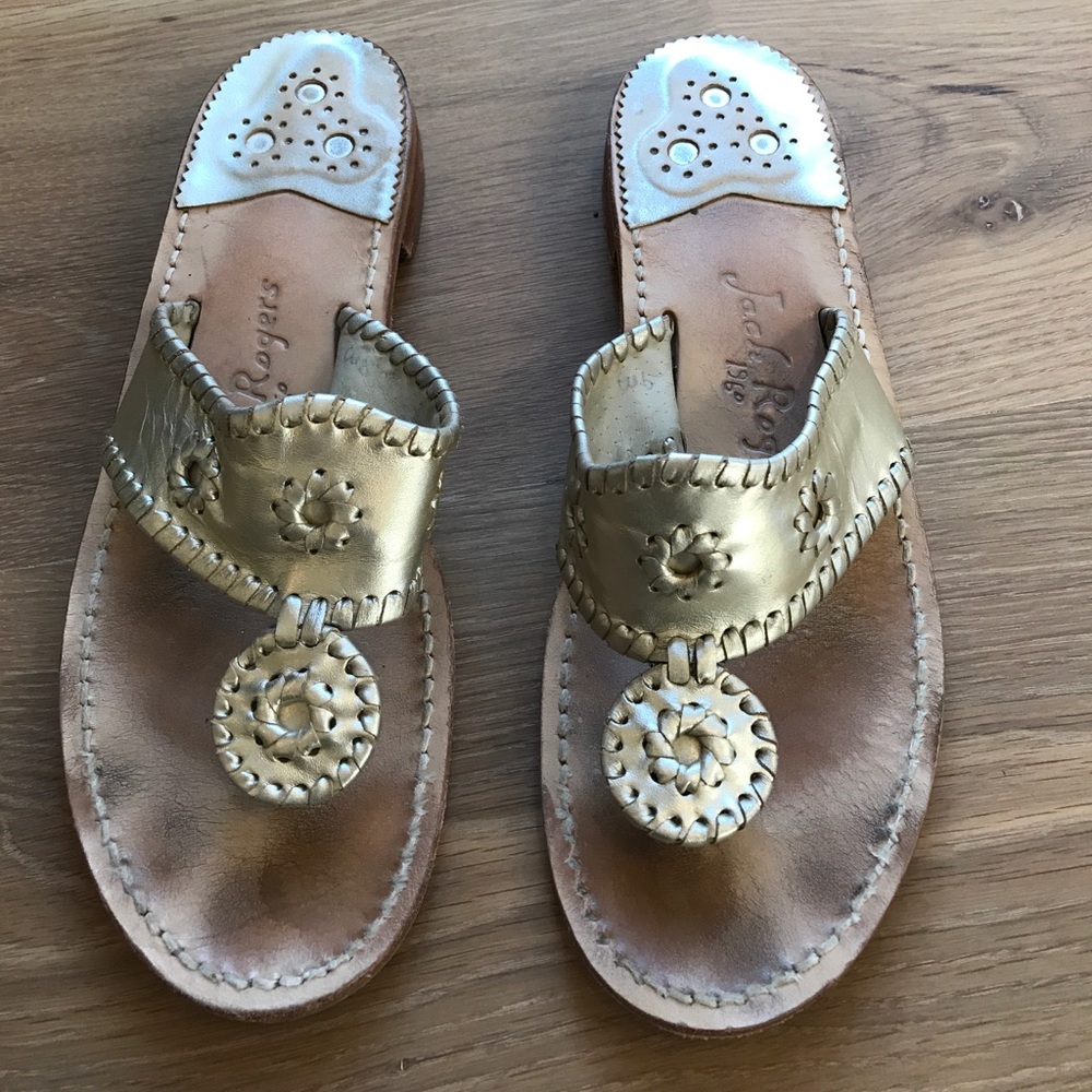 Jack Rogers, platinum sandal