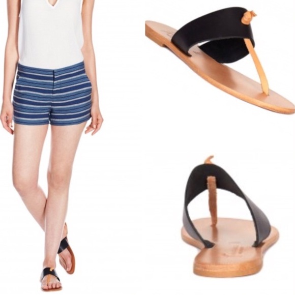 JOIE LA PLAGE BLACK &TAN KNOTTED SANDALS - Picture 3 of 8