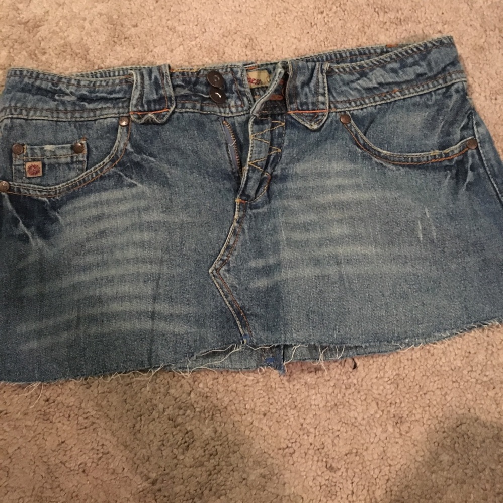 Jean mini skirt