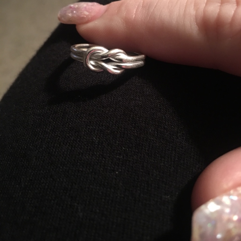 Sterling silver knot ring