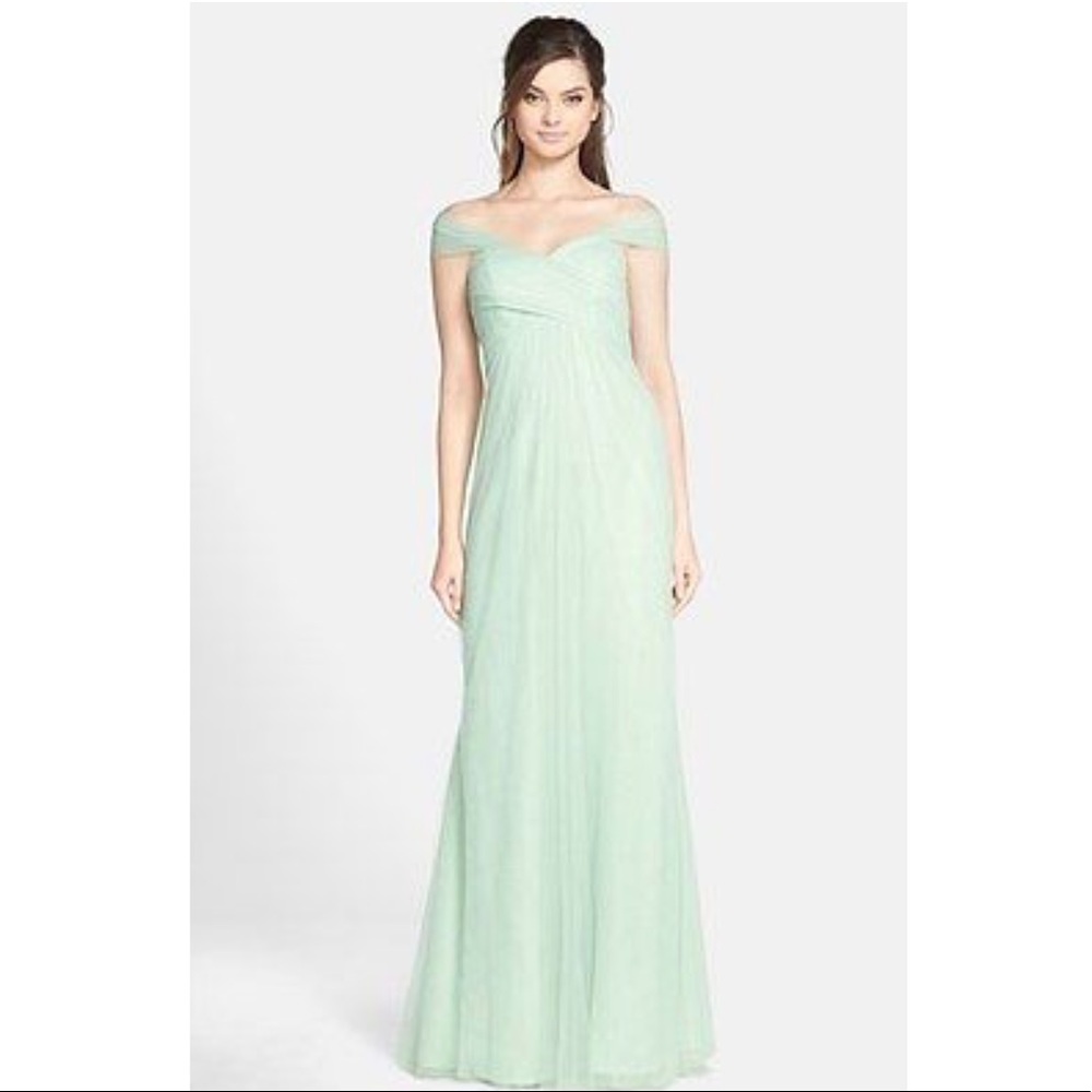 Jenny Yoo Willow Convertible Tulle Gown Spearmint