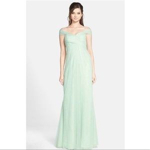Jenny Yoo Willow Convertible Tulle Gown Spearmint
