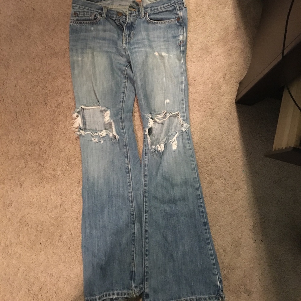Destroyed Abercrombie and fitch jeans