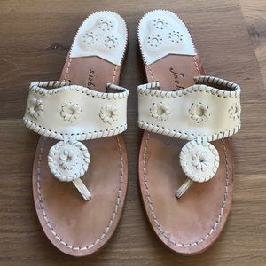 Jack Rogers white sandals