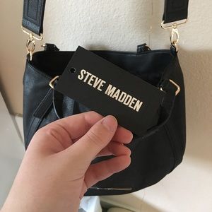 New Steve Madden Black Rhinestone Purse