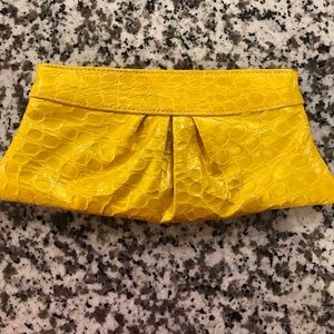 Lauren Merkin yellow clutch