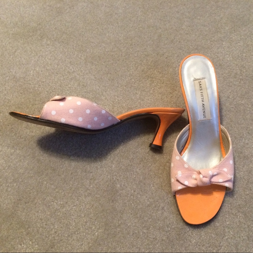 Saks Fifth Avenue Pink Slides
