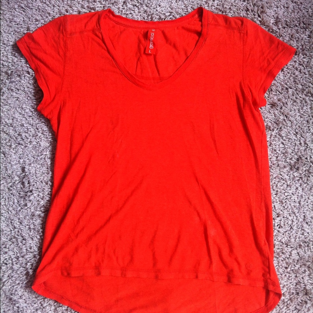 Bright red/orange organic hemp t shirt!