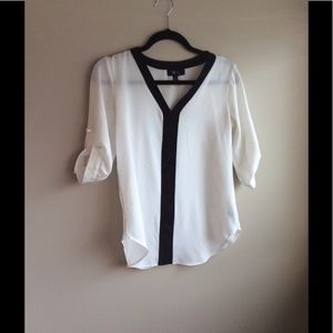 Black and white blouse