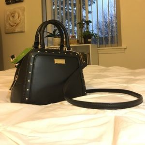 Kate Spade small black leather cross body satchel