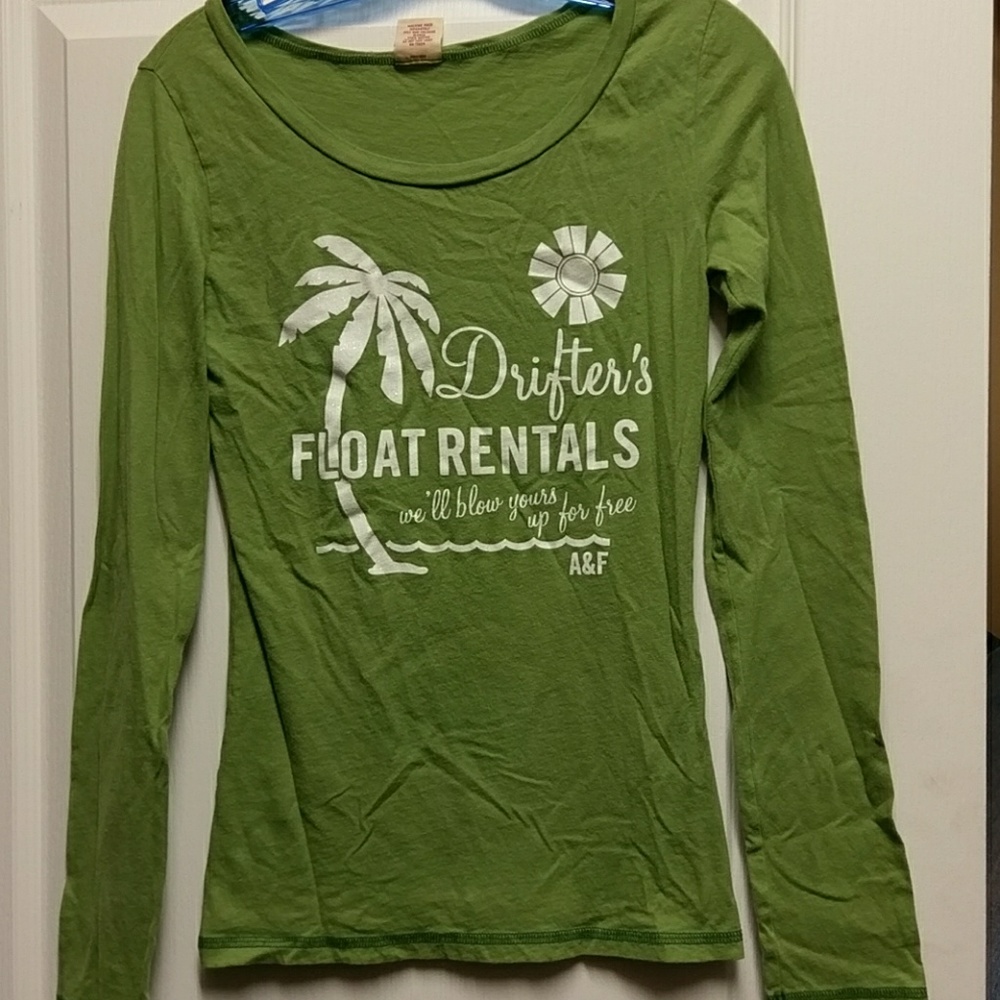 Abercrombie & Fitch Long Sleeve Olive Green Shirt