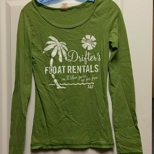 Abercrombie & Fitch Long Sleeve Olive Green Shirt