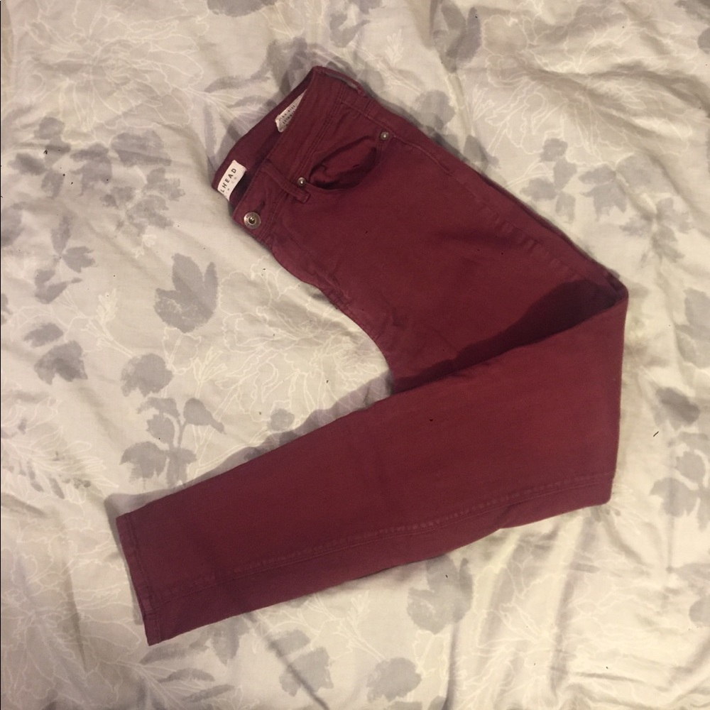 Burgundy High Rise Skinniest Jeans