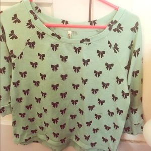 Cropped oversized sweater