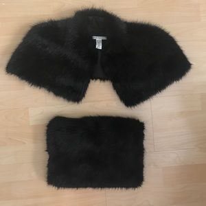 Matching Banana Republic Shrug and Hand Muffs