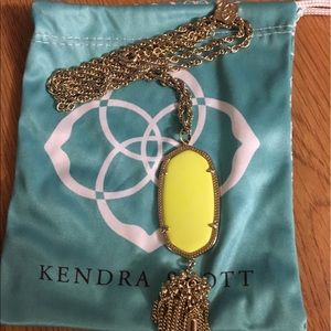 RARE Neon Yellow Kendra Scott Rayne Necklace