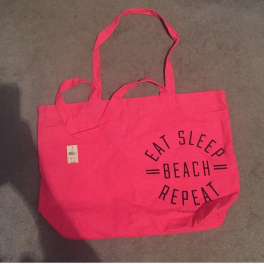 Pink tote bag