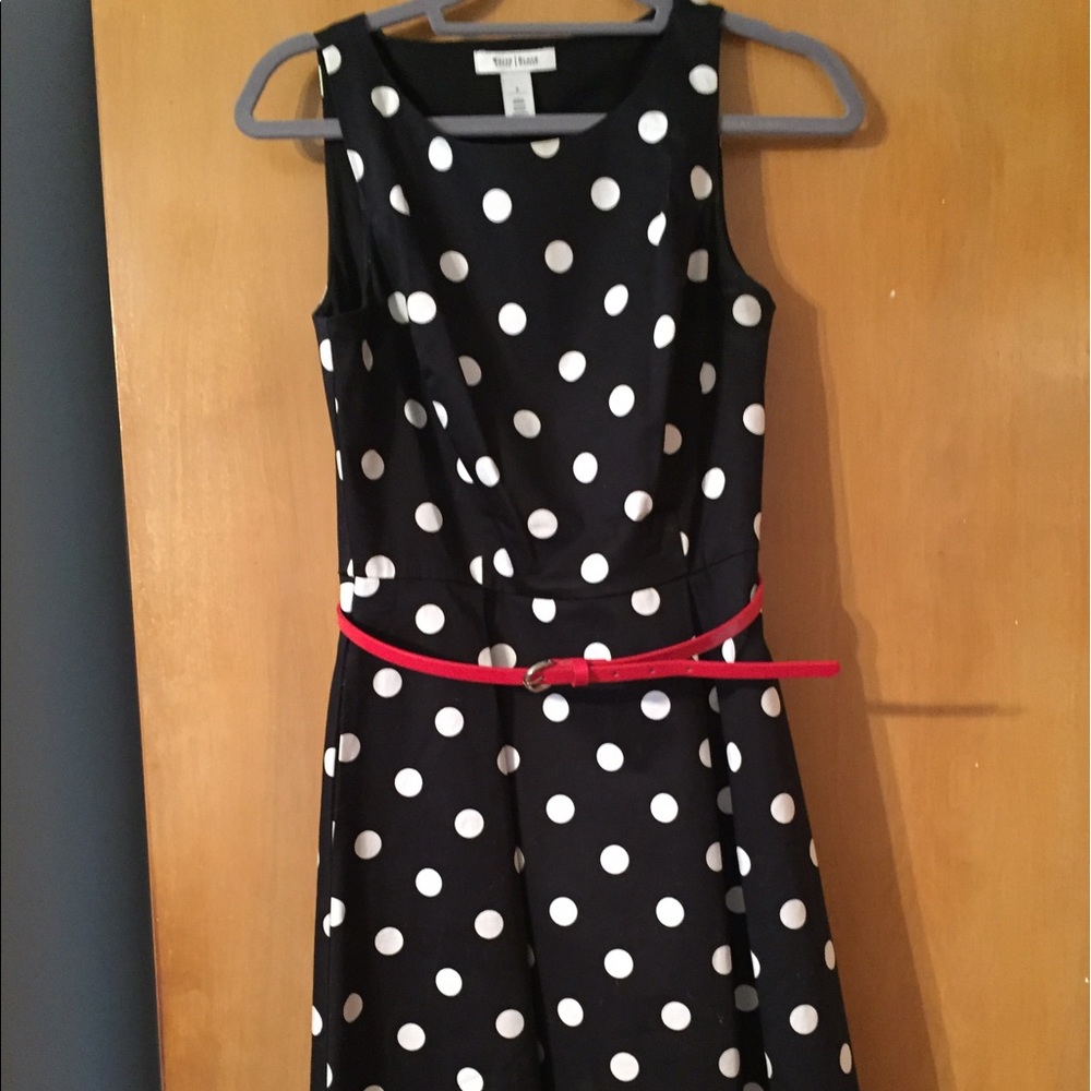 Black & white polka dot dress