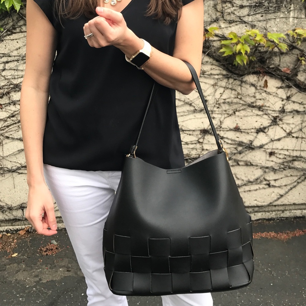 Large Shoulder Bag Vegan Material