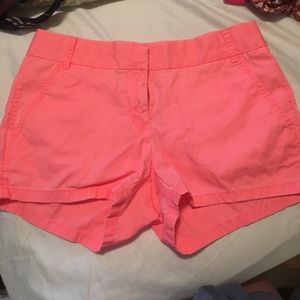 Pink j crew chino shorts