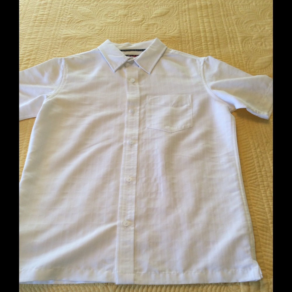 2 for $9.  Like new white dress shirt.