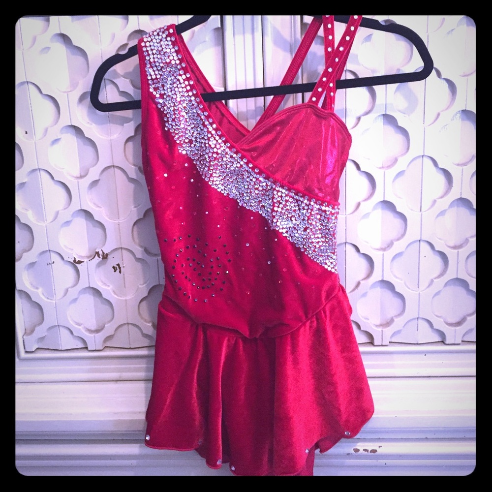 Red Figure Skating/Dance Competition Dress