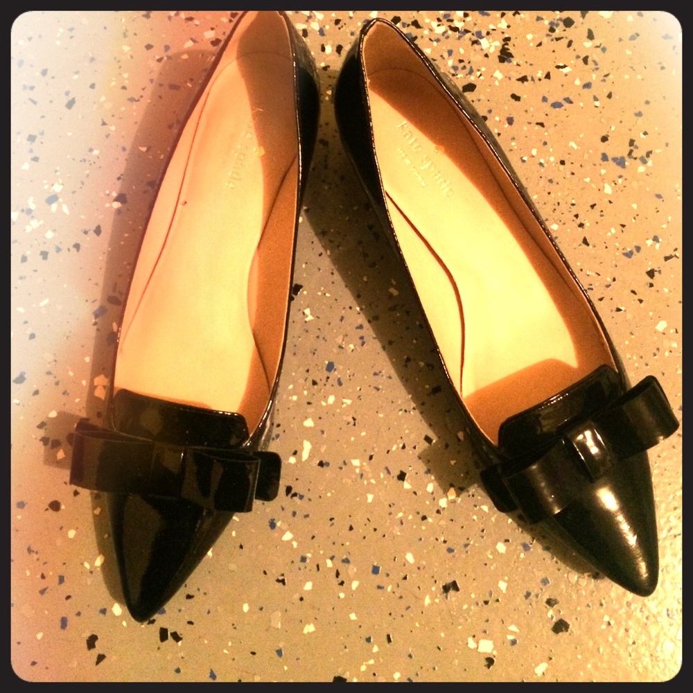 Kate Spade Patent Bow Flats