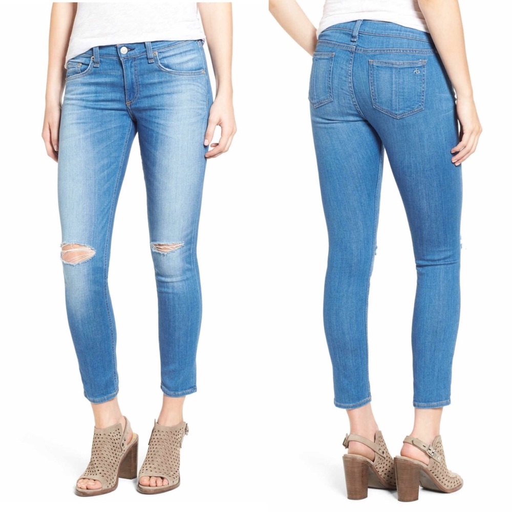 RAG & BONE NWT Distressed Crop Skinny Jean Clio 31