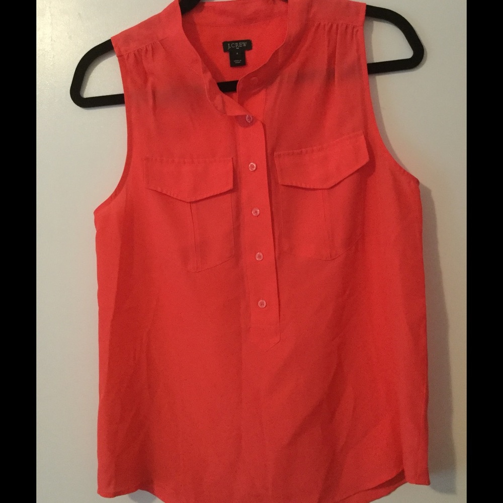 J. Crew Neon Pink Blouse