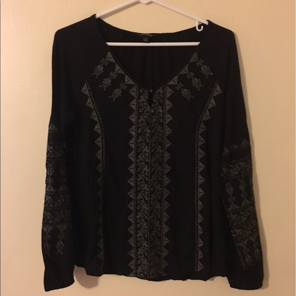 Lucky Brand Black Blouse Size Small