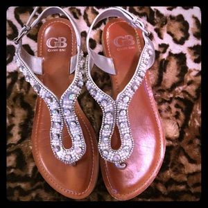Gianni Bini Rhinestone Thong Sandals