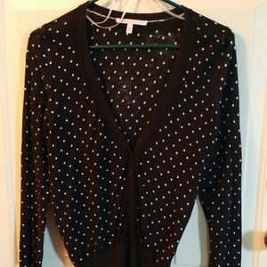 Victoria's Secret polka dot cardigan NWOT