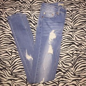 Indigo rein destroyed skinny jeans