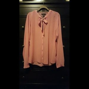 Plus size womans bow tie shirt