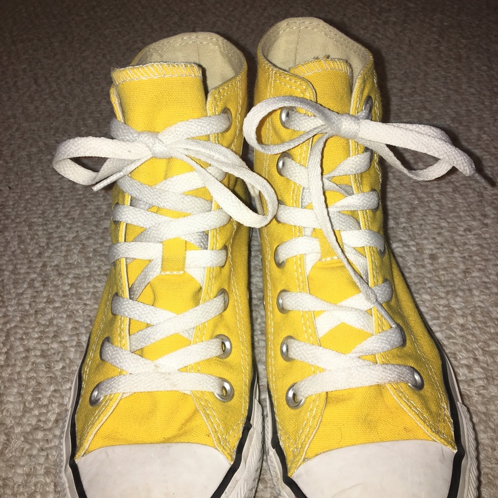 Yellow High Top Converse