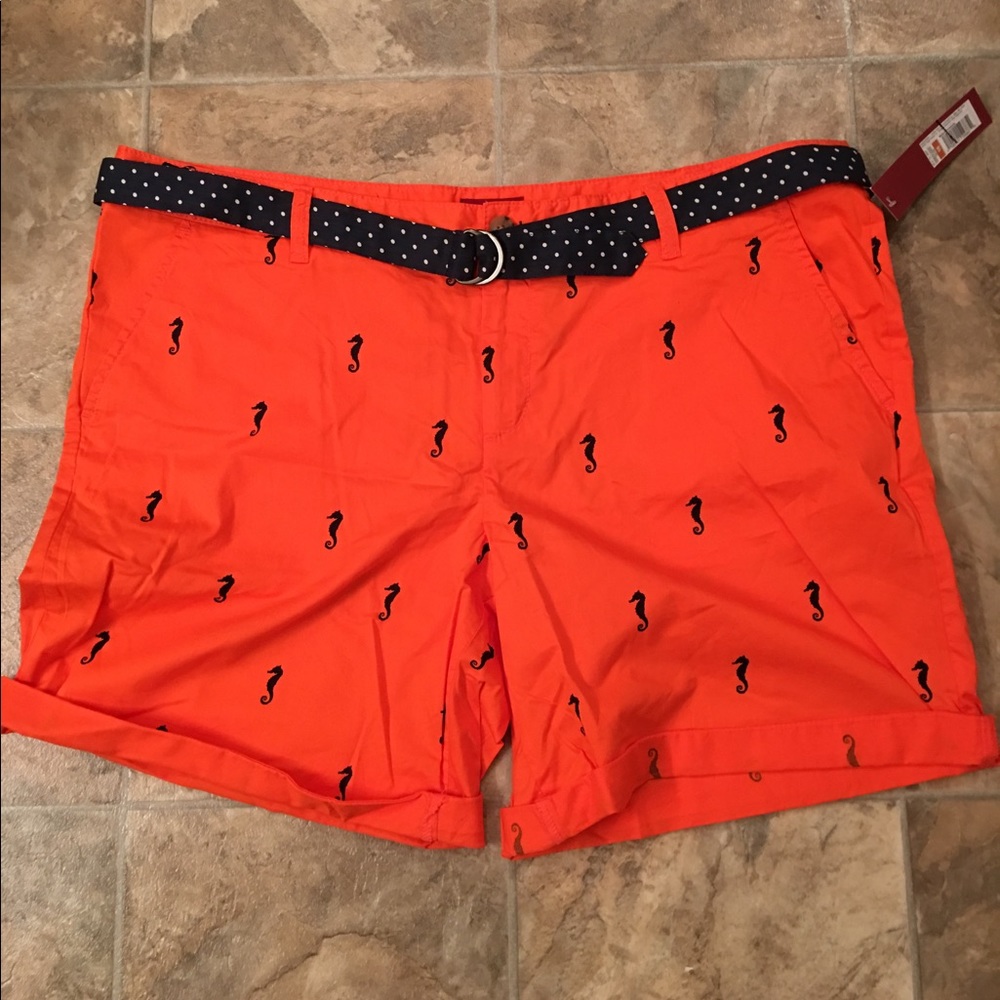 New Merona Seahorse Shorts with belt