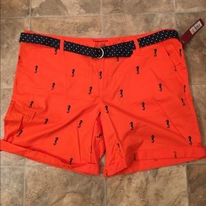 New Merona Seahorse Shorts with belt