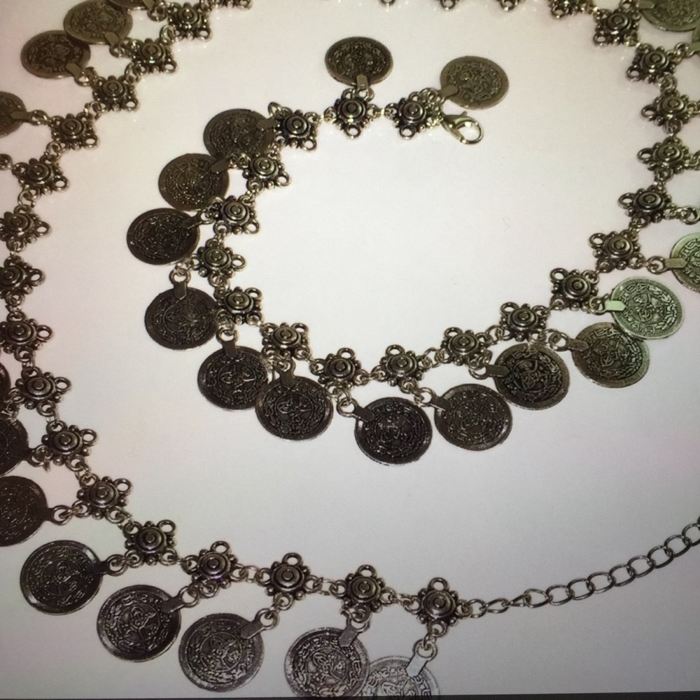 Boho Tribal Ethnic Gypsy Coin Belt Fashion Fun - Picture 4 of 7