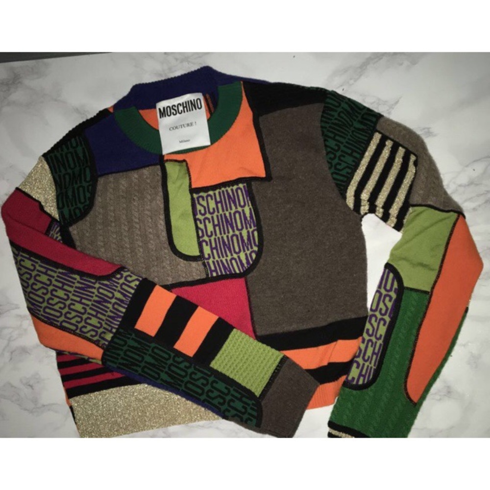 Moschino Patchwork crop  Sweater